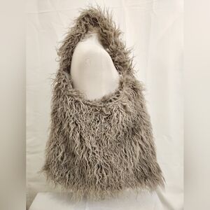 Aimee Kestenberg Faux Fur Slouchy Hobo Bag – Taupe